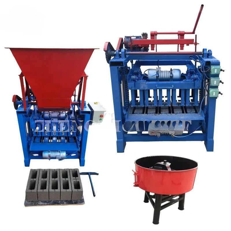 Automatic Hollow Cement Brick Making Machinery Concrete Mixing Block Making Cement Blocks Producing Machines