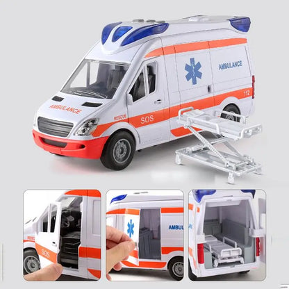 Ambulance Musical Toy Rescue Vehicle Toys City Rescue Vehicle With Lights And Sound  Car Toy Model Toy For Kids Childrens Gifts