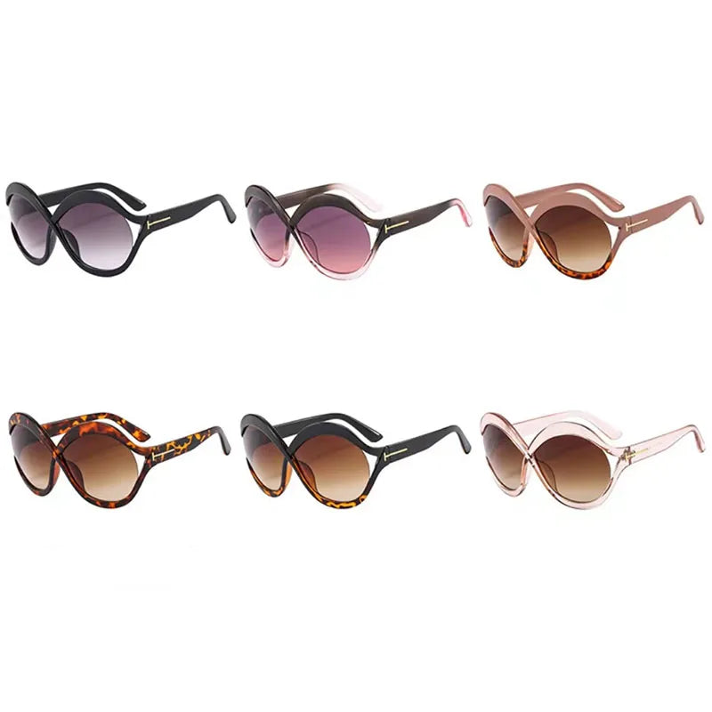 New Oversized Circular Frame Sunglasses Women Brand Designer Fashion Sun Glasses Lady Outdoor Travel Eyewear UV400 Oculos De Sol