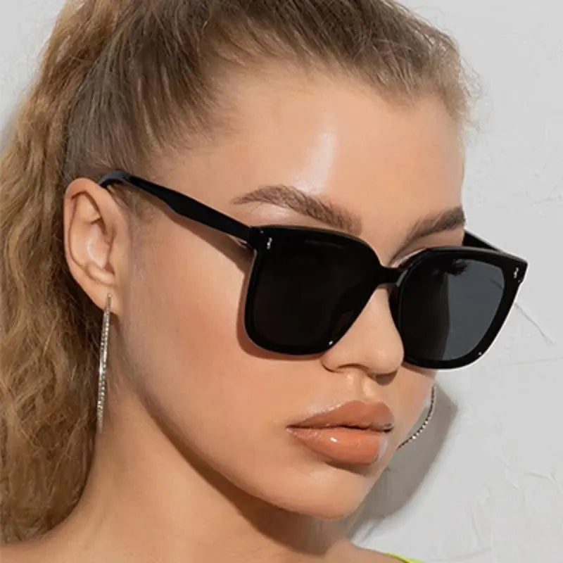 New Big Frame Sunglasses for Women Fashion Square Too Glasses Ladies Glasses Outdoor Sunshade Mirror for Men