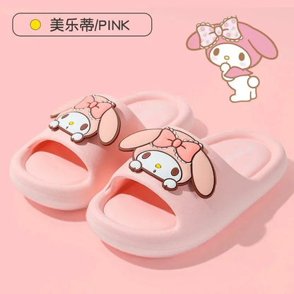 Sanrios Bathroom Non-slip Sandals Cartoon Kuromi Anime EVA  Slipper Home Shoe Festival Gift for Girl