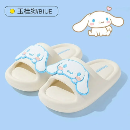 Sanrios Bathroom Non-slip Sandals Cartoon Kuromi Anime EVA  Slipper Home Shoe Festival Gift for Girl