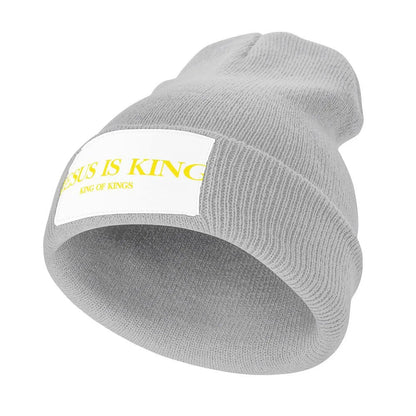 Jesus is King (King of Kings), Jesús Rey Knitted Cap Sun Hat For Children beach hat |-F-| Custom Cap Women's 2025 Men's