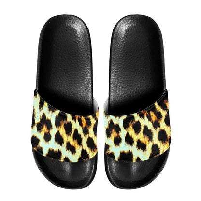 Lightweight Men Beach Leopard Print Slippers Household Bath Sandals Comfort EVA Sole Anti-Slip Design Fit Casual Everyday Wear