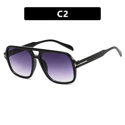 New Women Sunglasses High End Street Photography Modern Trendy T-Shaped Large Frame Pilot Sun Glasses Hip Hop Bouncy Sun Glasses