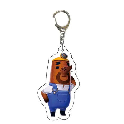 Anime Animal Crossing: New Horizons Acrylic Keychain Cartoon Character Pendant, Suitable for Bag and Keys gift Perfect Gift Fans