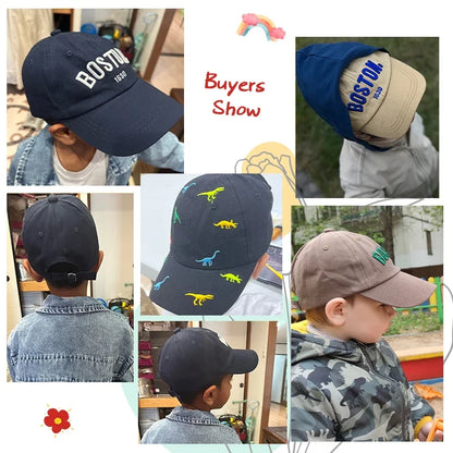 Solid Letter Kids Baseball Cap Embroidery Children Girls Boys Sun Hat Spring Summer Outdoor Adjustable Visor Kids Hats