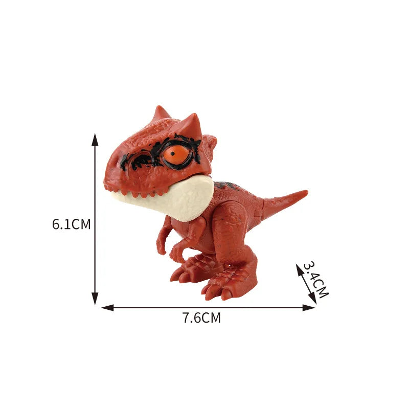 Jurassic Finger Dinosaur Triceratops Tyrannosaurus Model Toys for Kids Creative Finger Biting Dinosaurs Interactive Toy Boy Gift