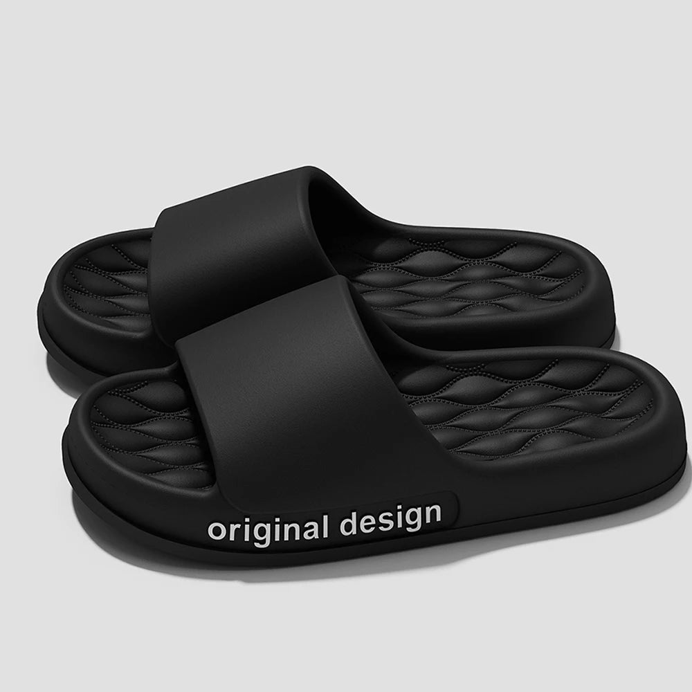 Smile Pop Men Slippers House Shower Bathroom Shoes EVA Beach Slides Fashion Soft Cloud Slippers 2024 Summer Men Antiskid Sandals