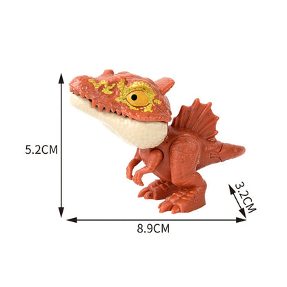 Jurassic Finger Dinosaur Triceratops Tyrannosaurus Model Toys for Kids Creative Finger Biting Dinosaurs Interactive Toy Boy Gift