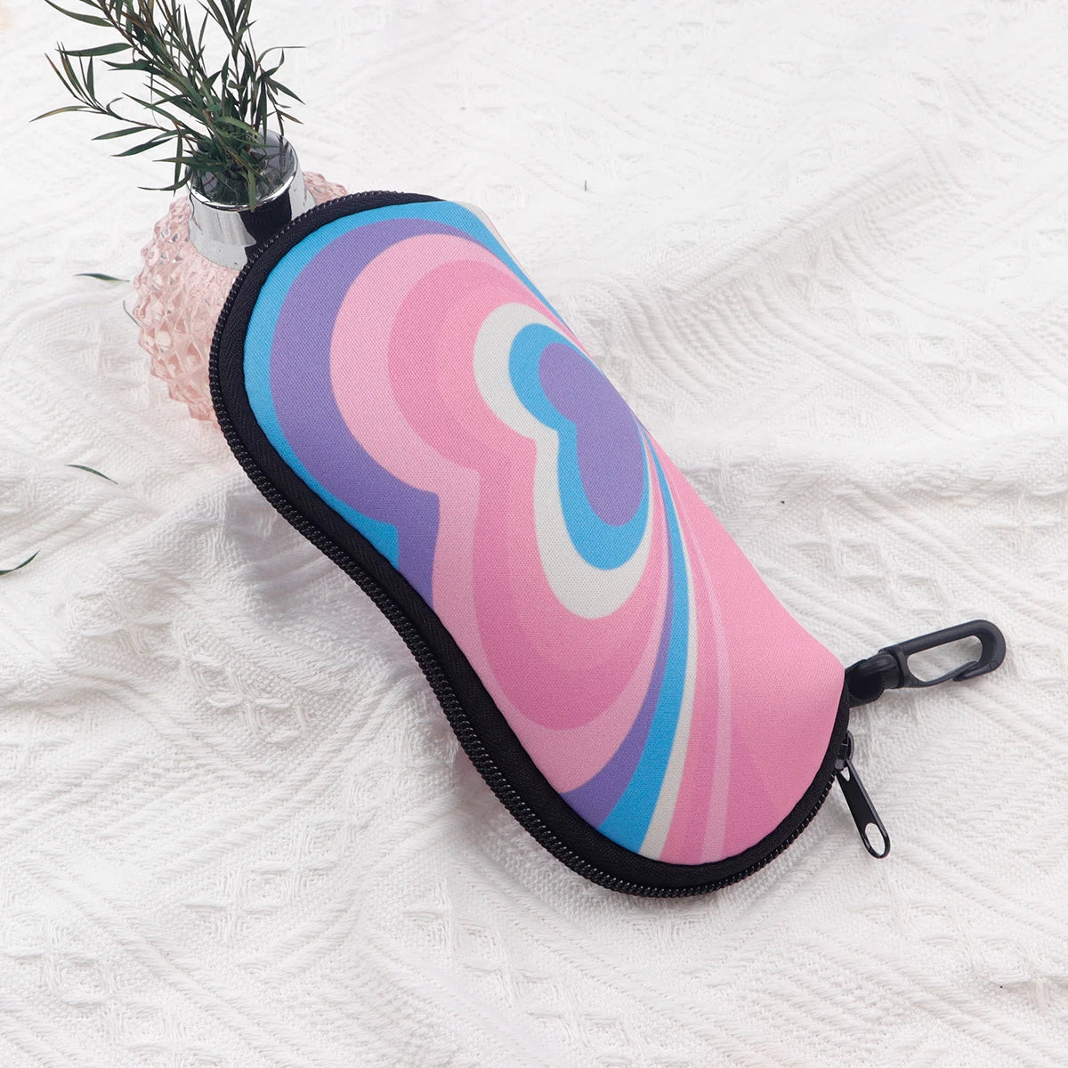 Marble Butterfly Pattern Glasses Soft Cloth Bag Sunglasses Bags Glasses Box Bag Women Zipper Fabric Eyeglasses Case Eyewear Case