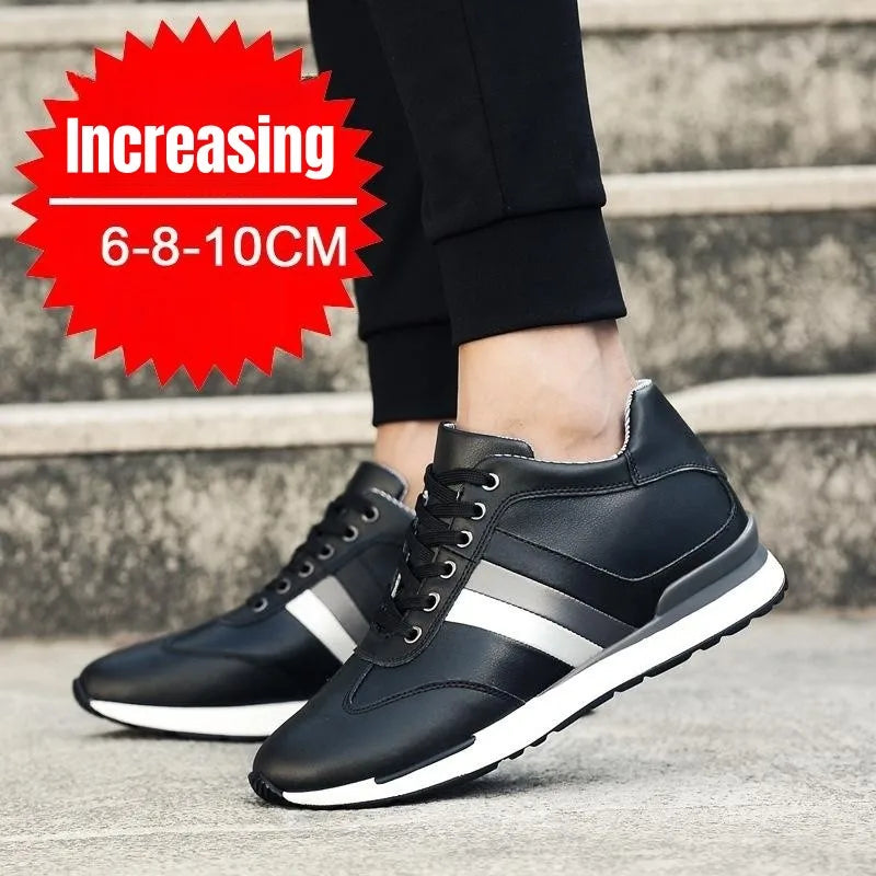 PDEP Summer Invisible Inner Height Increase Men's Shoes 10cm Sneakers Korean Fashion  Breathable Casual Zapatillas De Hombre