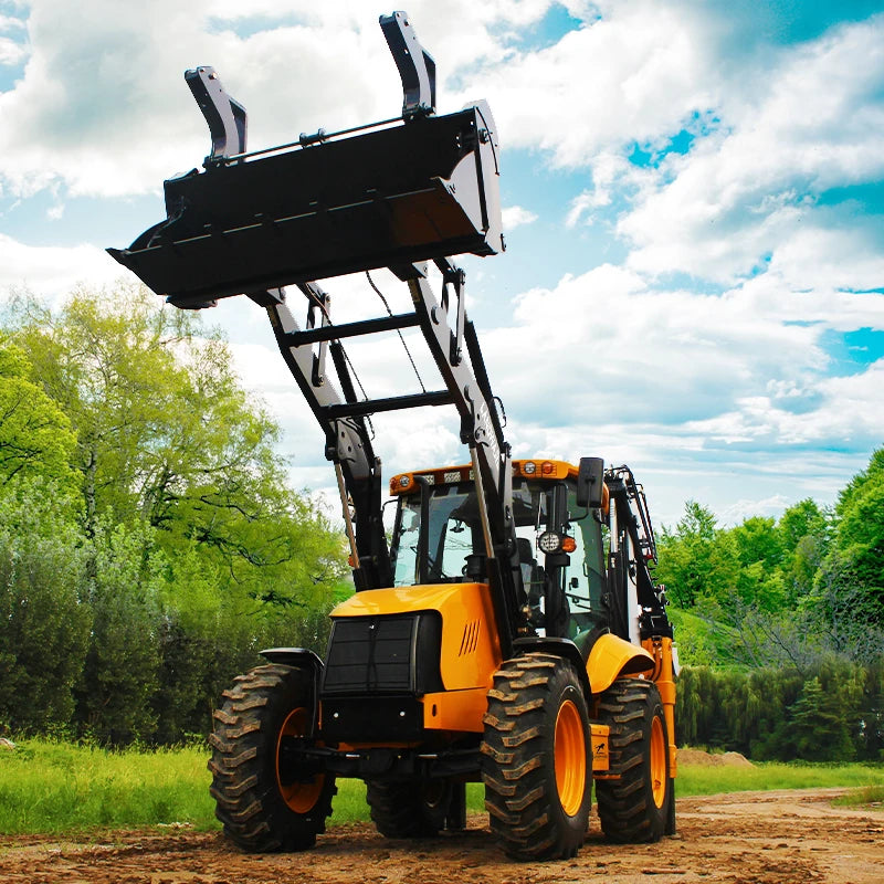 Engineering Dual-Purpose Backhoe Excavator 4WD Backhoe Tractor Multi-Function Backhoe Loader EPA Euro 5 Engine Customized Sale