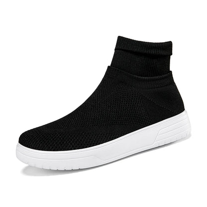 Hot Sale Purple Men's High-Top Socks Shoes Mesh Breathable Couple Casual Shoes Light Platform Socks Sneakers Man Plus Size 45 46