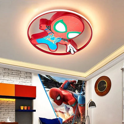 Marvel Spiderman New Multifunctional Personalized Creative Cartoon Smart Decorative Ceiling Lamp for Children's Boys' Bedroom