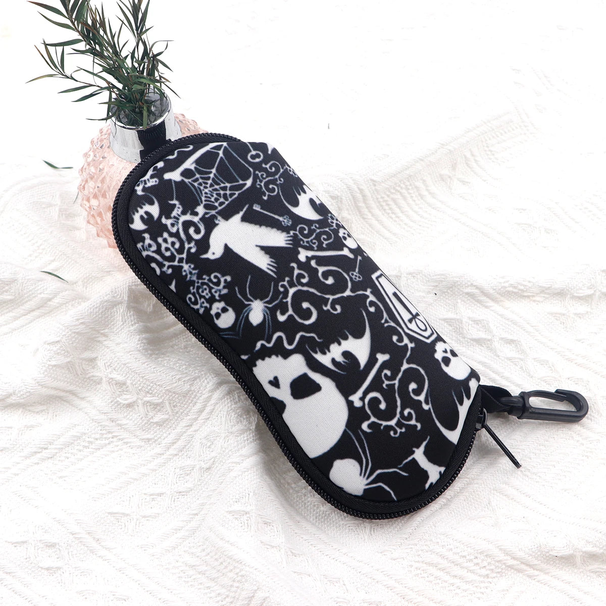 Marble Butterfly Pattern Glasses Soft Cloth Bag Sunglasses Bags Glasses Box Bag Women Zipper Fabric Eyeglasses Case Eyewear Case