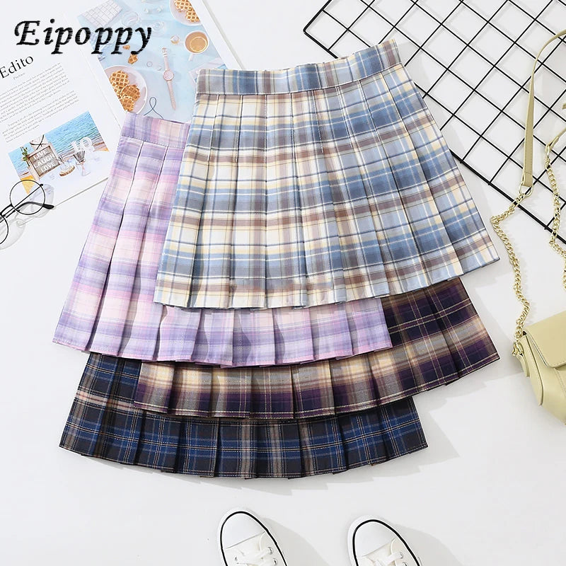 Rokken Dames Hoge Taille Geplooide Rok Harajuku Preppy Stijl Vrouwelijke Mini Rokken Mode Chique Dame Meisjes Dans Korte Rok