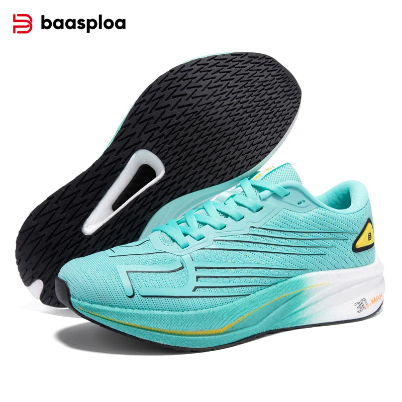 Baasploa Women Professional Training Running Shoes Breathable Lightweight New Sport Shoes Women Carbon Plate Cushioning Sneakers