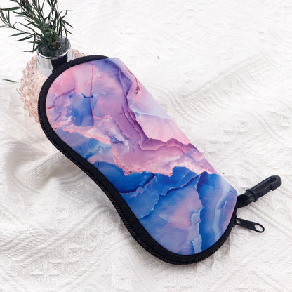 Marble Butterfly Pattern Glasses Soft Cloth Bag Sunglasses Bags Glasses Box Bag Women Zipper Fabric Eyeglasses Case Eyewear Case