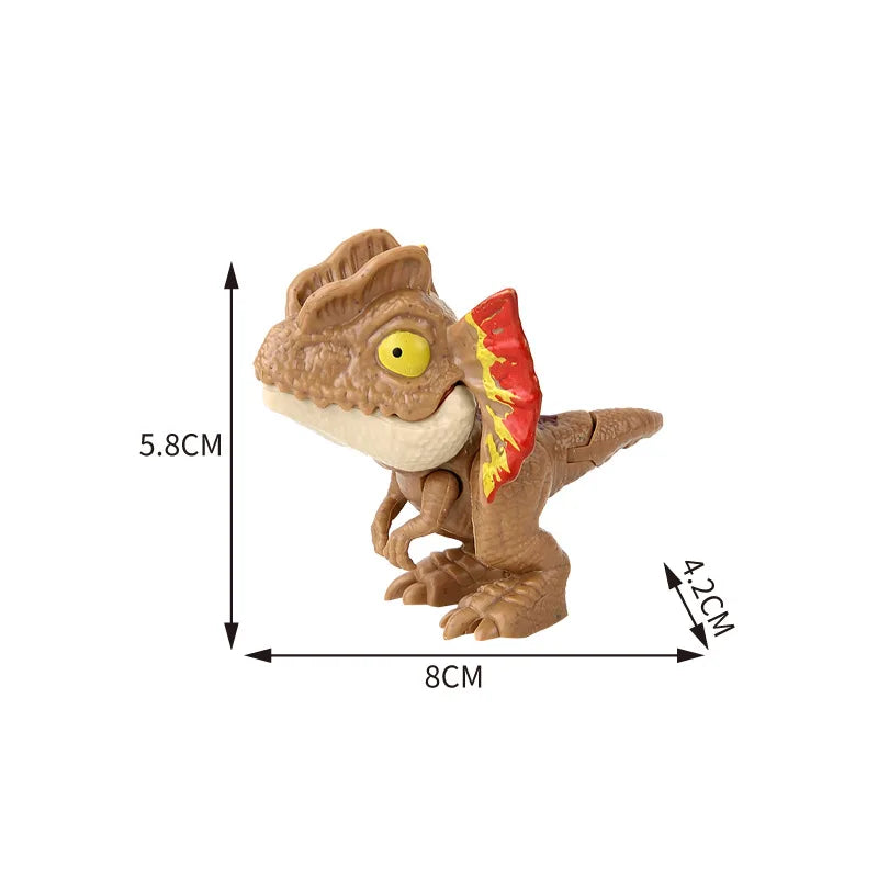 Jurassic Finger Dinosaur Triceratops Tyrannosaurus Model Toys for Kids Creative Finger Biting Dinosaurs Interactive Toy Boy Gift