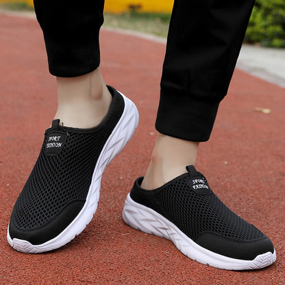 YRZL Hot Sale Men Half Slipper High Quality New Design Mesh Shoes Breathable Outdoor Sandals Comfortable Couples Walking Shoes