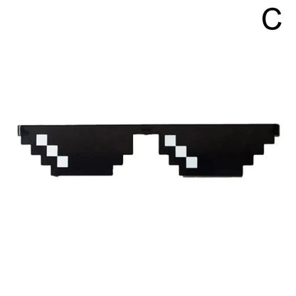 Mosaic Sunglasses For Mens Womens Pixel Black Retro Gamer Robot Sunglasses Cool Party Vintage Shades Eyewear