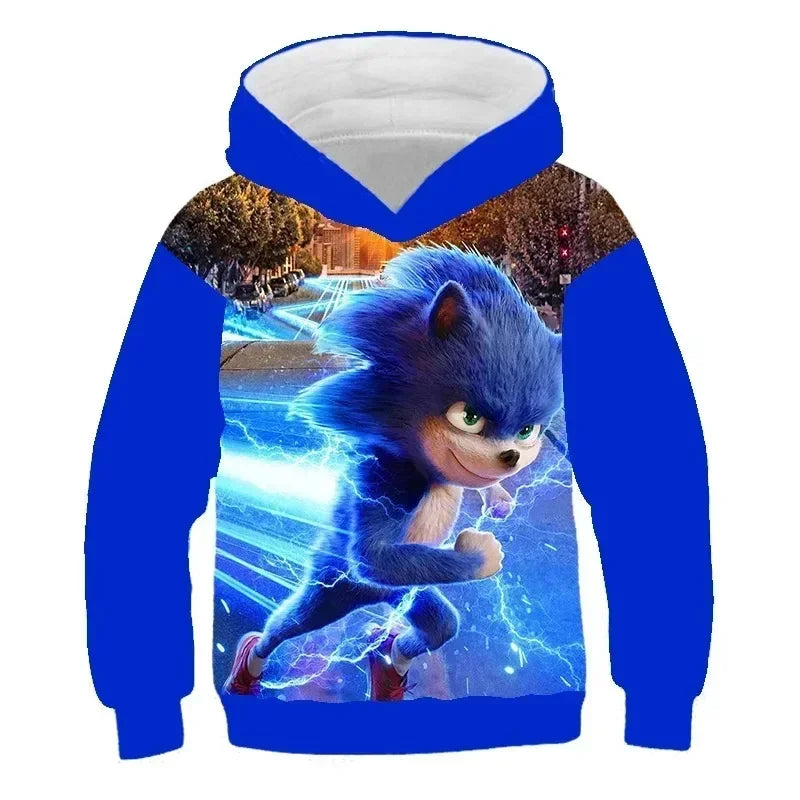 2024 Children's Clothes Sonic 3D Hoodie for Kids Boys and Girls Cartoon Printing Sweatshirt Long Sleeve Spring Autumn Animation