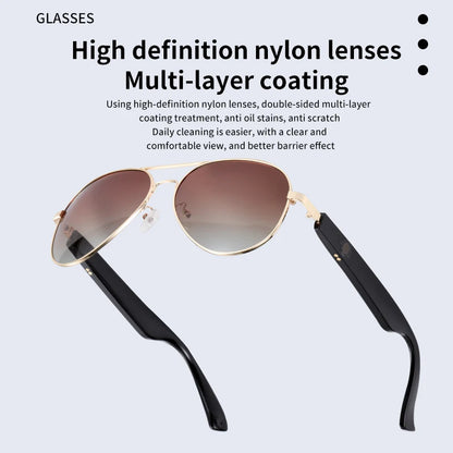 NEW  Bluetooth Sunglasses Smart Audio Glasses Nylon Lenses Dual Speakers Support Bluetooth Calls Music Eyeglasses For Men Women