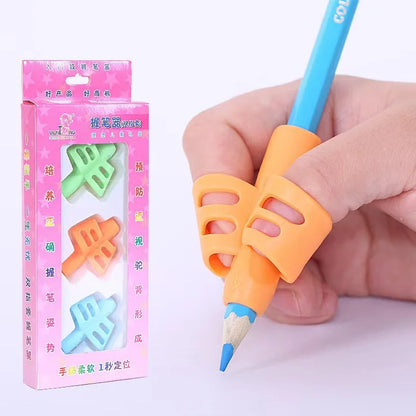 Children Writing Pencil Pan Holder Kids Learning Practise Silicone Pen Aid Grip Posture Correction Device for Students