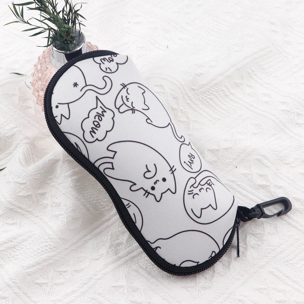 Marble Butterfly Pattern Glasses Soft Cloth Bag Sunglasses Bags Glasses Box Bag Women Zipper Fabric Eyeglasses Case Eyewear Case