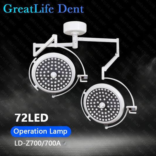 GreatLife Dent 160w 160 Leds Double Head Dome Cold Shadowless Operation Lamp Ceiling Wall Mounted Dental Pet Exam Light Lamp