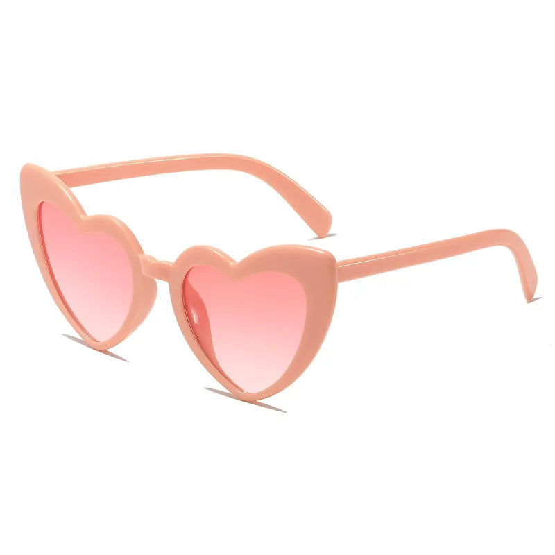 2024 New European and American Girl Love Sunglasses Beach Peach Heart Birthday Photo Cross border Fashion Sunglasses