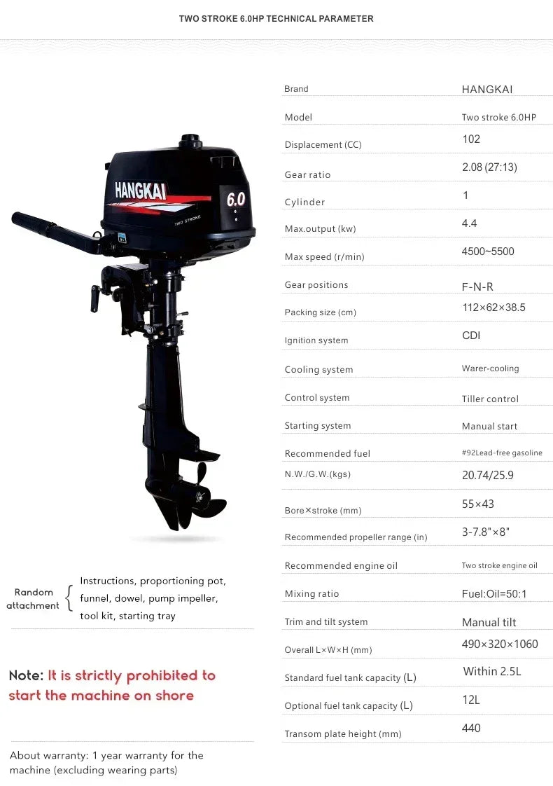 Outboard Motor 4 Stroke 2 Stroke 3.5hp 3.6hp 4hp 6hp 12hp 18hp 30hp 40hp Brushless Electric Outboard Engine for Boat