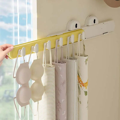 Plastic Suction Cup Wall Gaps Hook Cartoon Wall Mounted Pull-out Gap Slide Hook Space Saving Stretchable Coat Hanger Bathroom