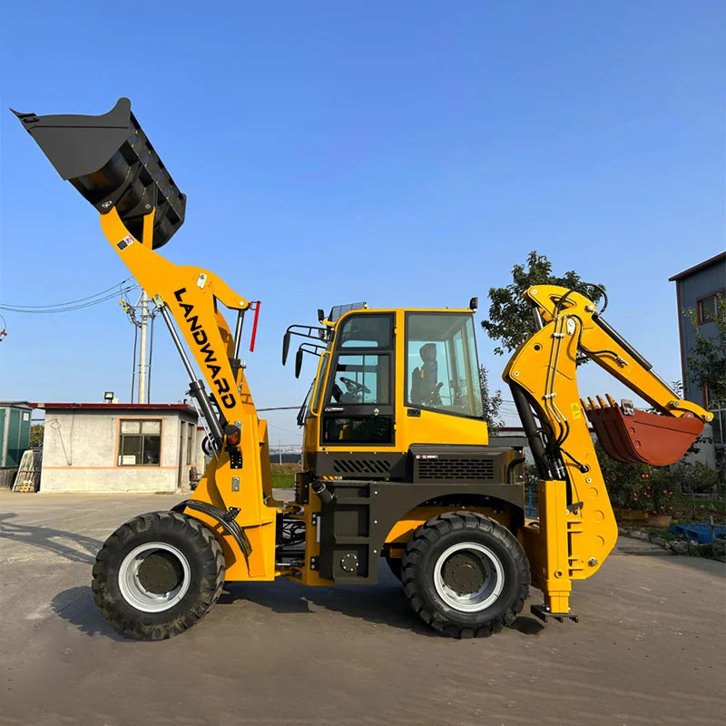 Engineering Dual-Purpose Backhoe Excavator 4WD Backhoe Tractor Multi-Function Backhoe Loader EPA Euro 5 Engine Customized Sale