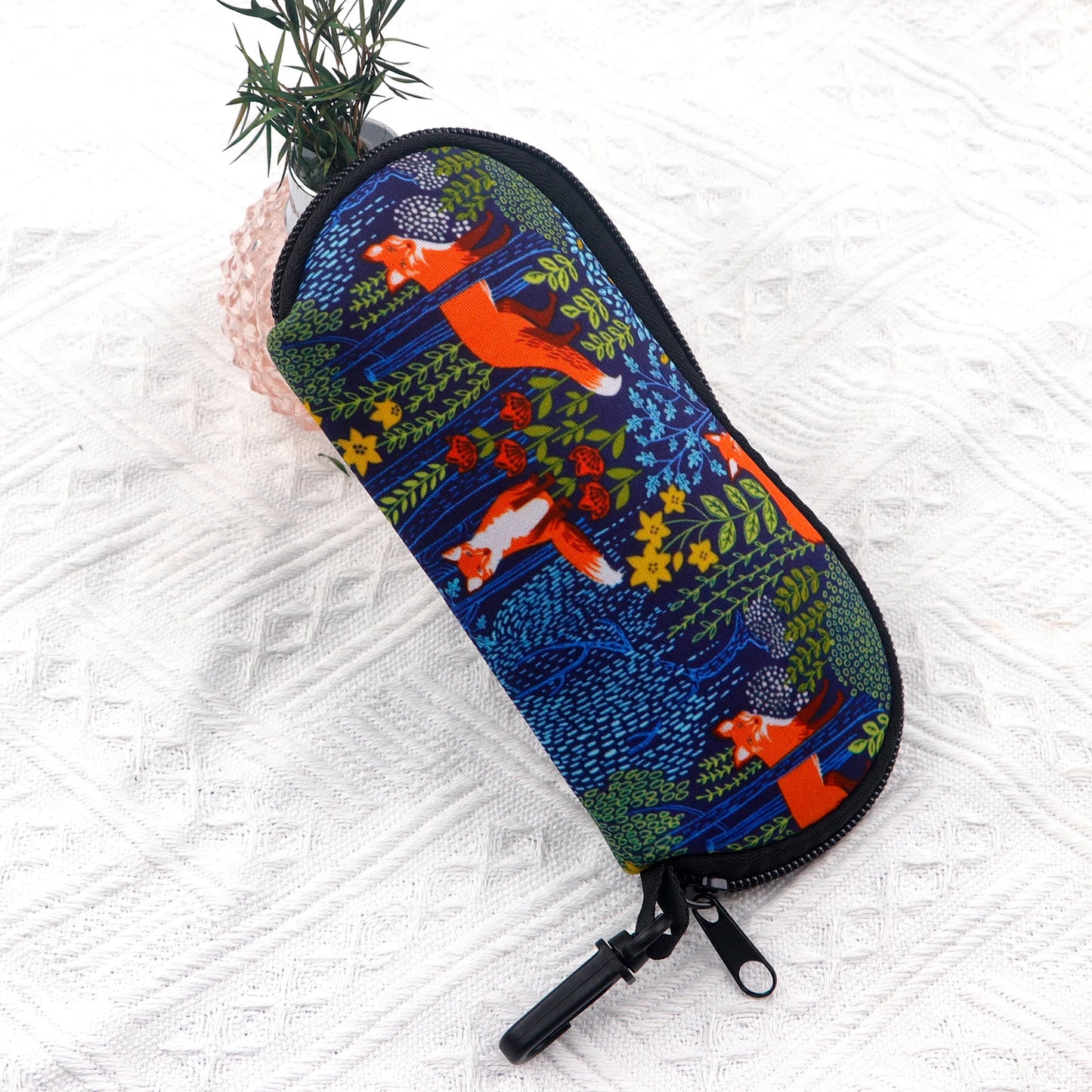 Marble Butterfly Pattern Glasses Soft Cloth Bag Sunglasses Bags Glasses Box Bag Women Zipper Fabric Eyeglasses Case Eyewear Case