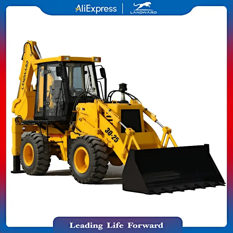 Engineering Dual-Purpose Backhoe Excavator 4WD Backhoe Tractor Multi-Function Backhoe Loader EPA Euro 5 Engine Customized Sale