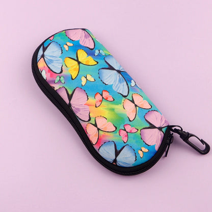 Marble Butterfly Pattern Glasses Soft Cloth Bag Sunglasses Bags Glasses Box Bag Women Zipper Fabric Eyeglasses Case Eyewear Case