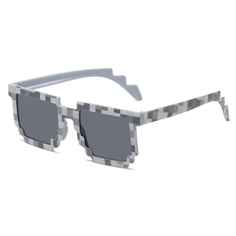 New fashion Sun Glasses Hot Sale Sunglasses Creeper Glasses Novelty Mosaic Funny Goggles Boys Girls Pixel Eyewear