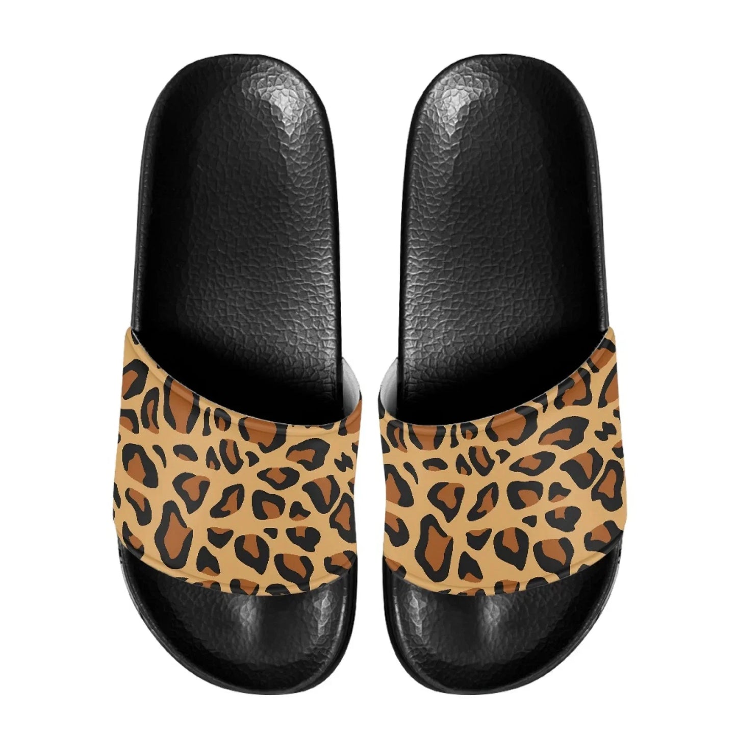 Lightweight Men Beach Leopard Print Slippers Household Bath Sandals Comfort EVA Sole Anti-Slip Design Fit Casual Everyday Wear