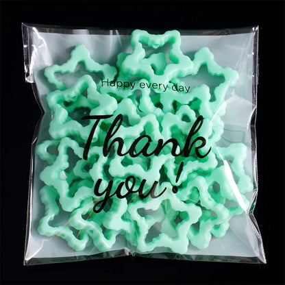 100pcs/lot Plastic Bags Thank you Self-Adhesive Bags for Homemade Party Gifts Beads Earrings Bag DIY Jewelry Packaging Bag