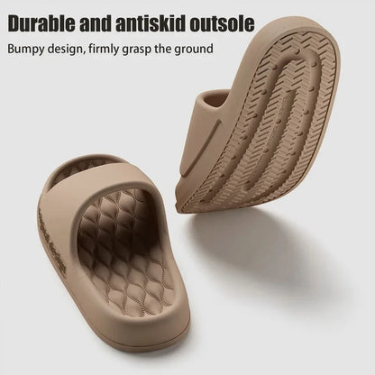 Smile Pop Men Slippers House Shower Bathroom Shoes EVA Beach Slides Fashion Soft Cloud Slippers 2024 Summer Men Antiskid Sandals