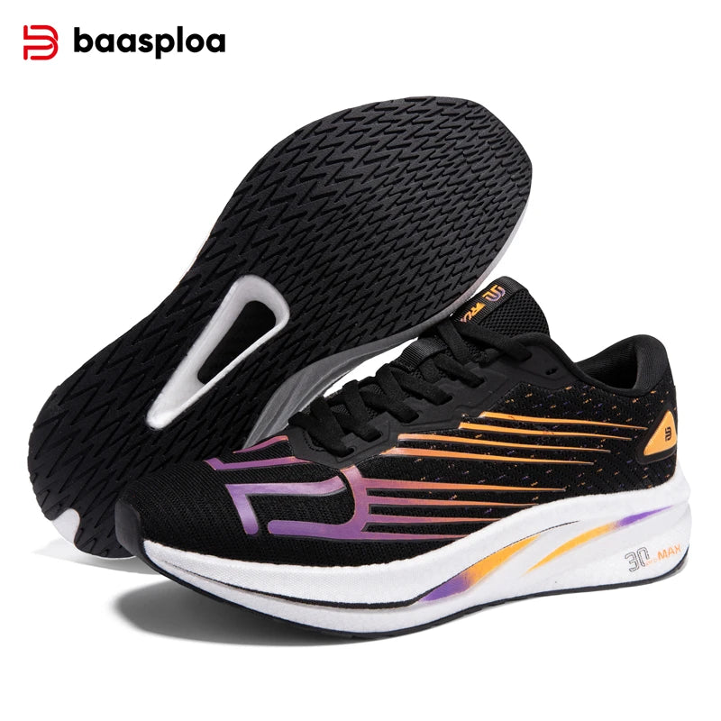 Baasploa Women Professional Training Running Shoes Breathable Lightweight New Sport Shoes Women Carbon Plate Cushioning Sneakers