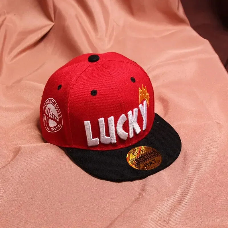 Girls Boys Hip Hop Hats Spring Summer Kids Sun Hats Snapback CapsAdjustable Children Baseball Caps Letter Embroidery