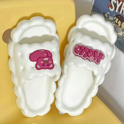 Sanrio Hello Kitty Slippers Kuromi Cinnamoroll Indoor Slippers Comzy Anti-slip Cute House Flat Slipper Couple Slippers Gifts