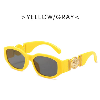 Fashion Women's Small Oval Sunglasses Retro Brand Men's And Women Outdoor Street Photo Sun Glasses UV Protection Gafas De Sol