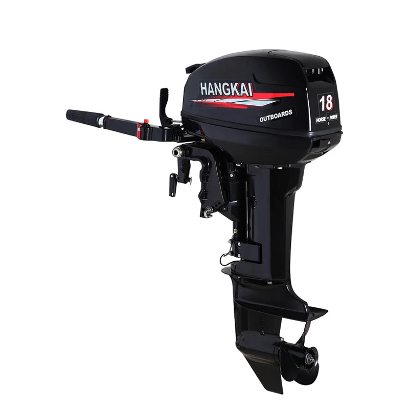 Hangkai 18HP 2 Stroke 9.9HP boat accessories 2 Cylinder Gasoline Outboard Motors Marine Engine Rowing Boats Engine 2Stroke