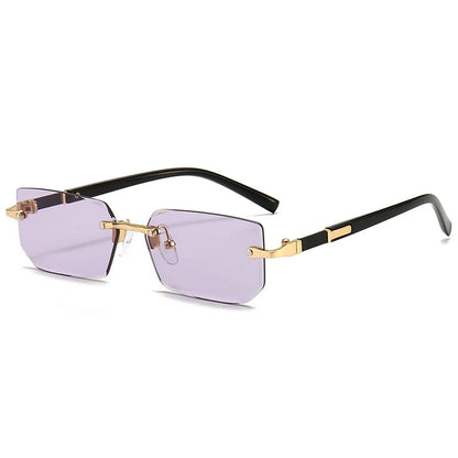 Fashion Rimless Sunglasses Men Women Populare Frameless Sun Glasses Male Female Classic Small Square Summer Traveling Shades