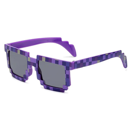 New fashion Sun Glasses Hot Sale Sunglasses Creeper Glasses Novelty Mosaic Funny Goggles Boys Girls Pixel Eyewear