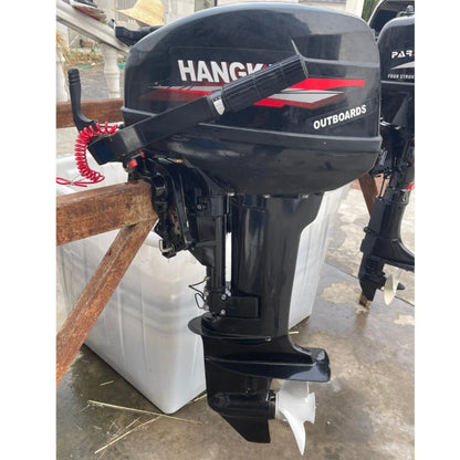 Hangkai 2-Stroke Boat Engine, Short Shaft,18HP Outboard Motors, Water Cooled Gasoline Motor with Accessories, Good Quality